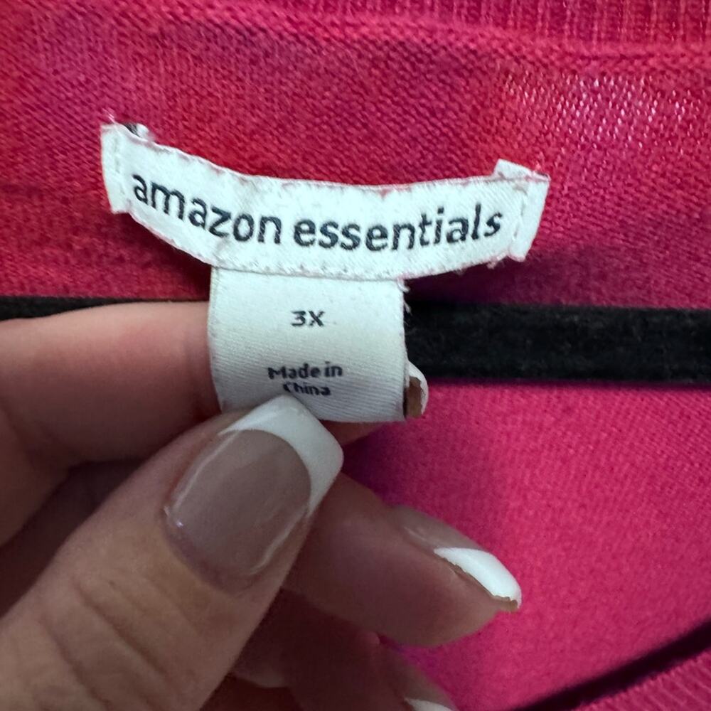 Amazon Essentials Red V-Neck Lightweight Sweater - Picture 5 of 6
